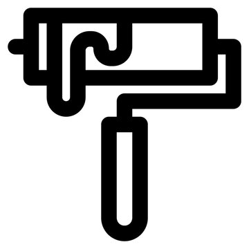 recommend clip art: paint roller vector outline icon