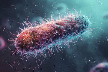 An illustration of a bacterial cell, healthcare, medical