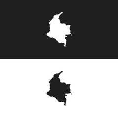 illustration of colombia with map and curves shapes .vector illustration