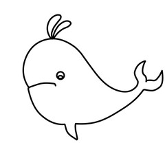 Whale Sea Animal Outline 