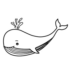 Whale Sea Animal Outline 