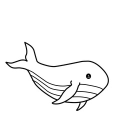 Whale Sea Animal Outline 