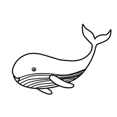 Whale Sea Animal Outline 