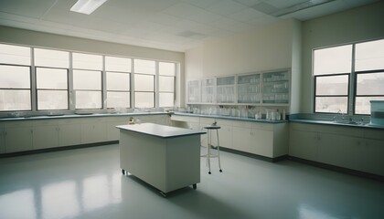 Empty chemisrty lab, oldstyle