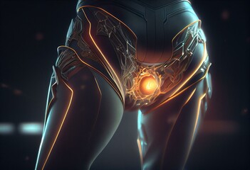 abductors - inner thigh 2. Generative AI - obrazy, fototapety, plakaty