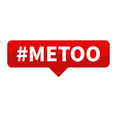 metoo Text In Red Rectangle Shape For activism awareness solidarity Information Announcement Social Media
