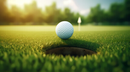 Golf ball with sport background design