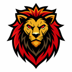 Obraz premium LION HEAD LOGO CREATED BY GENERATIVE AI