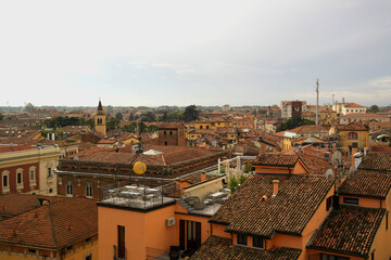 Top view from the clock tower of Mantua, Lombardy, Italy
