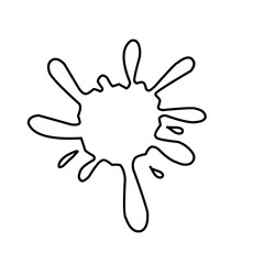 Paint Splatter Outline 