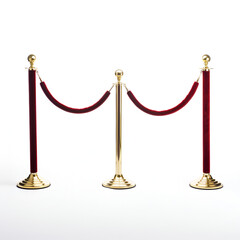 Red carpet  stanchion isolated on white background