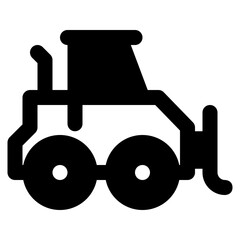 bulldozer vector glyph icon © khaled