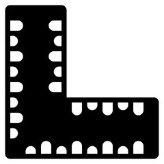 ruler vector glyph icon