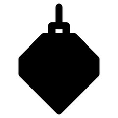 plumb bob vector glyph icon