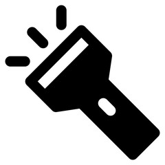 flashlight vector glyph icon
