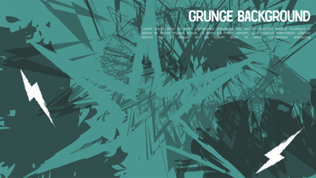 Abstract Blue Grunge splatter tosca in Black Background design. vector illustration. Element brush grunge artistic. 
