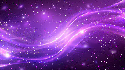 Obraz premium Depicts An Ethereal Purple Cosmos, Sparkling With Particles And Light, Evoking A Sense Of Serene Wonder. Ideal For A Calming Wallpaper Or A Vibrant Backdrop For Creative Projects.