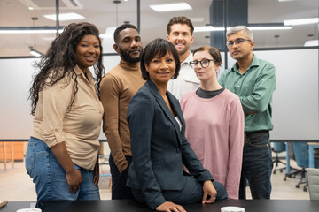 Portrait of business people in office