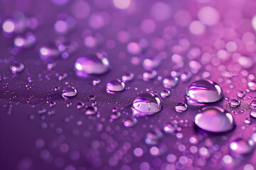 Water drops on purple background