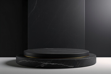 A stunning marble product podium. (Generative AI)