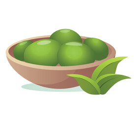 Matcha element of colorful set. This delightful illustration expertly crafted in a charming cartoon design with intricate details. Vector illustration.