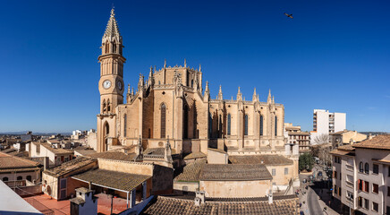 Nuestra Senora dels Dolors Church, neo-Gothic, 19th century, Manacor, Mallorca, Balearic Islands,...