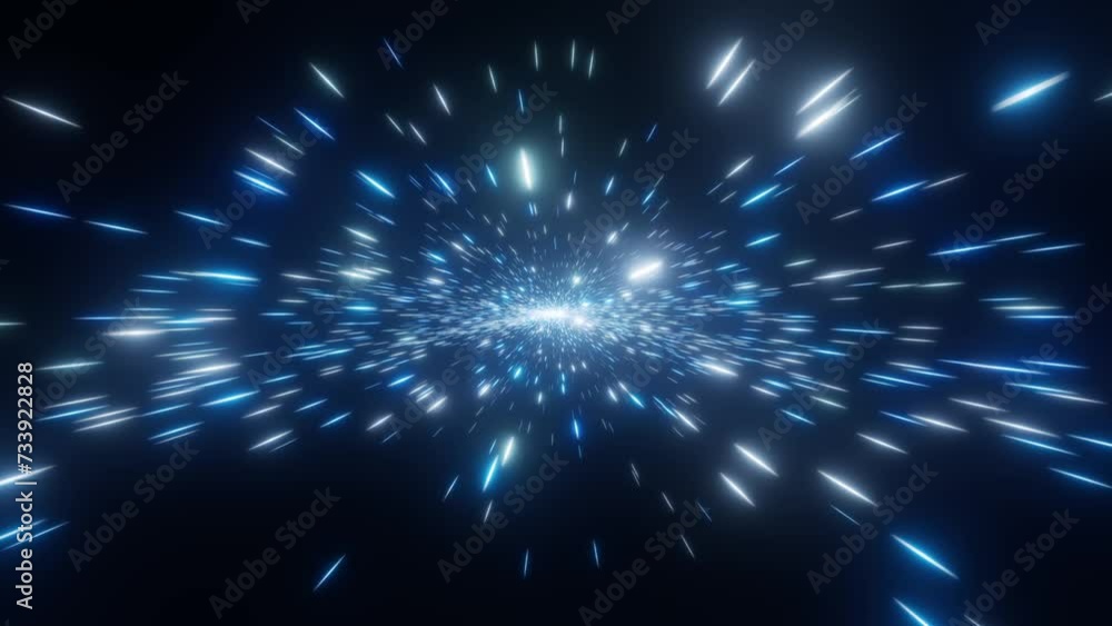 Canvas Prints flying through space in speed of light