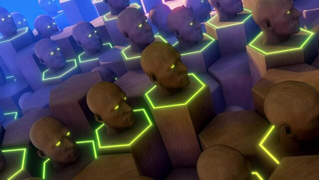 A Hive Of Humanoid Heads