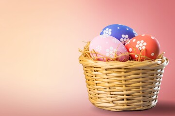 Collection of the beautiful colored easter eggs on desk