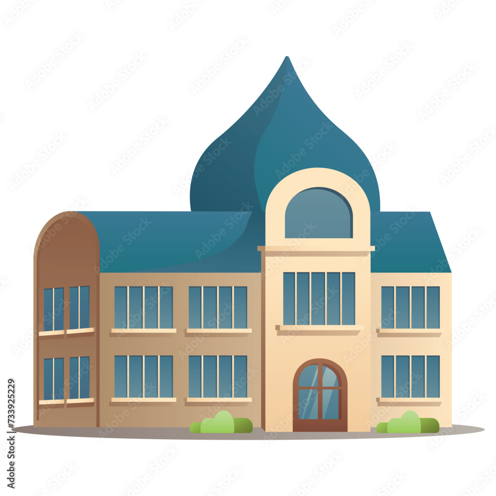 Poster architecture element of colorful set. colorful design elements bring vibrant energy to the depiction