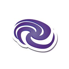 Space sticker of colorful set. A cosmic hole takes center stage in a whimsical design set against a white backdrop. Vector illustration.