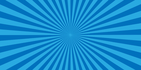 Abstract vector bright blue rays background.