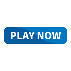 play now button Text In Blue Rectangle Shape For Promotion Business Marketing Social Media Advertising Information Announcement
