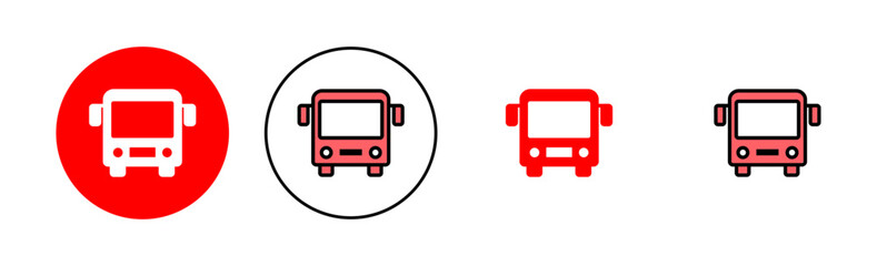 Bus icon set illustration. bus sign and symbol. transport symbol