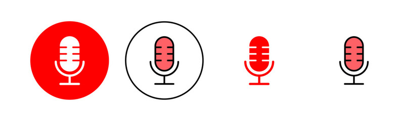 Microphone icon vector illustration. karaoke sign and symbol