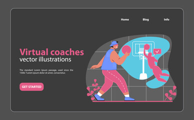 Master your jump shot with guidance from virtual coaches, as our illustration captures the essence of VR training in basketball, blending sport with cutting-edge technology.