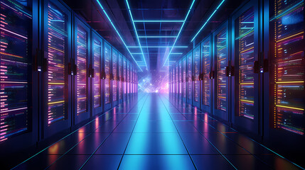 Obraz premium Data center server room