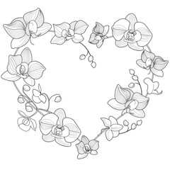 Art therapy coloring page. Linear image of flowers. The pictures are perfect for creating cards, stickers, wallpapers and other projects.
