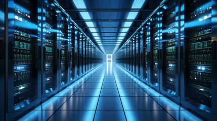 Obraz premium Data center server room