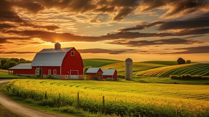 barn farm backdrop