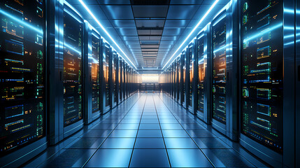 Obraz premium Data center server room