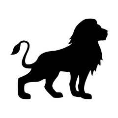 Lion Animal Silhouette. Vector image