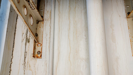 Damage caused by damp on a wall in condominium. Background.
