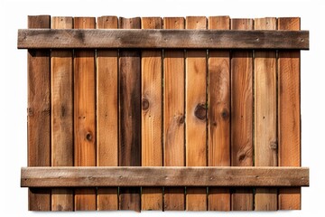 Wooden fence with a clipping path included. Generative AI