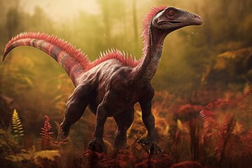 A depiction of an Austoraptor dinosaur. Generative AI