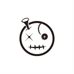 voodoo mascot logo design vector with modern illustration concept style for badge