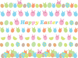 ポップでかわいいイースターのライン7種セット