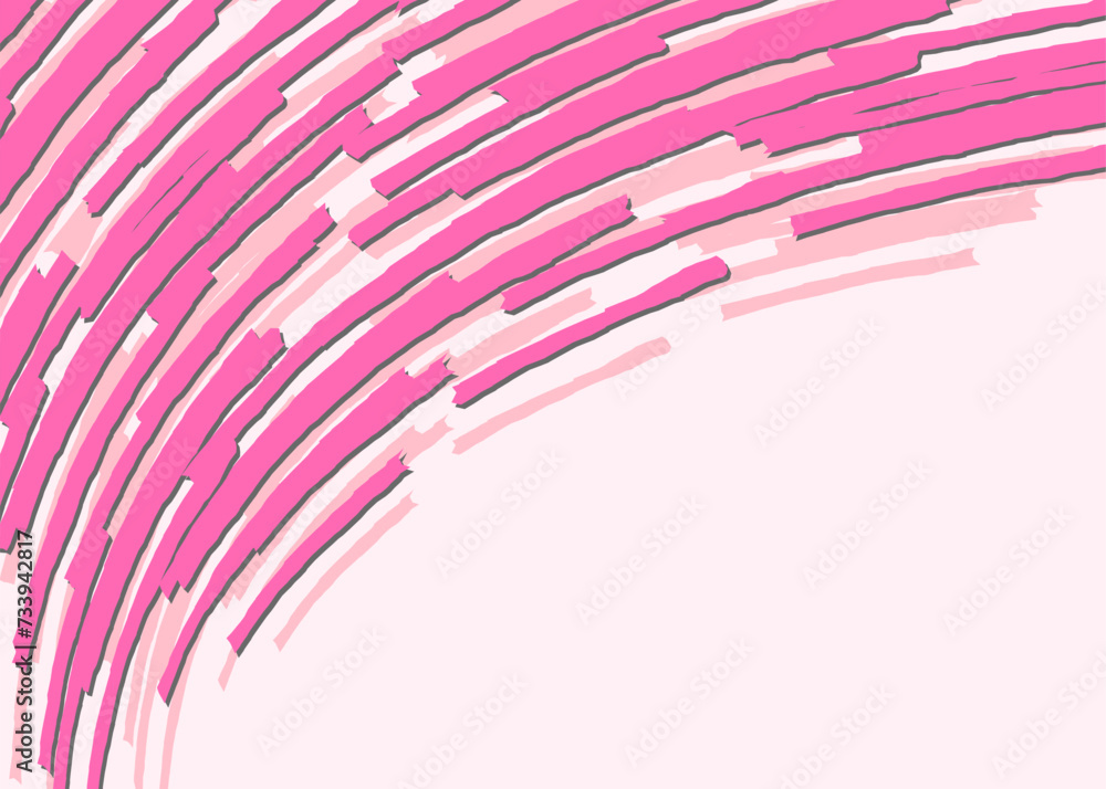 Poster minimalist background with curved sketch lines pattern and with some copy space area