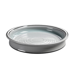 Empty Pie dish isolated on a transparent background.
