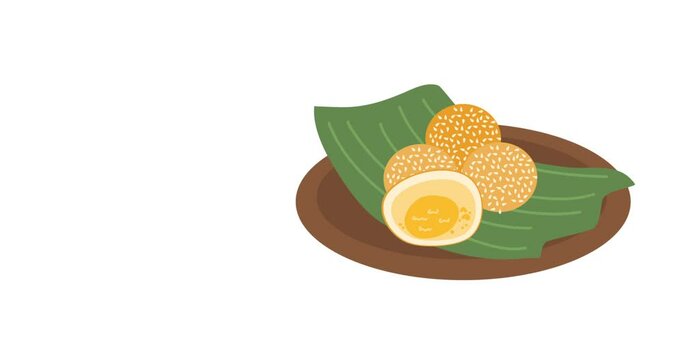 animation onde onde indonesian traditional street food